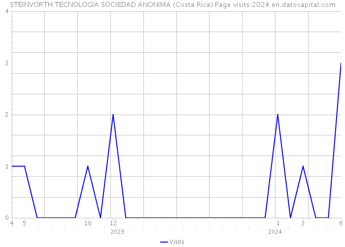 STEINVORTH TECNOLOGIA SOCIEDAD ANONIMA (Costa Rica) Page visits 2024 
