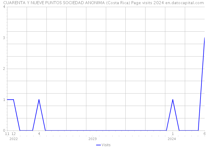 CUARENTA Y NUEVE PUNTOS SOCIEDAD ANONIMA (Costa Rica) Page visits 2024 