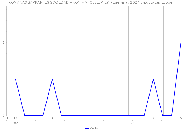 ROMANAS BARRANTES SOCIEDAD ANONIMA (Costa Rica) Page visits 2024 