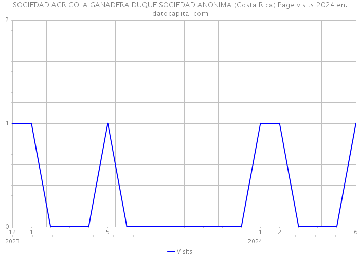 SOCIEDAD AGRICOLA GANADERA DUQUE SOCIEDAD ANONIMA (Costa Rica) Page visits 2024 