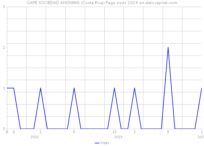 GAPE SOCIEDAD ANONIMA (Costa Rica) Page visits 2024 