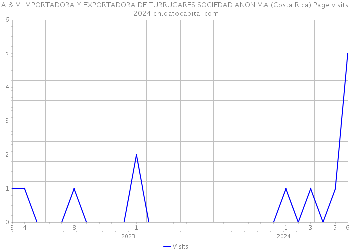 A & M IMPORTADORA Y EXPORTADORA DE TURRUCARES SOCIEDAD ANONIMA (Costa Rica) Page visits 2024 