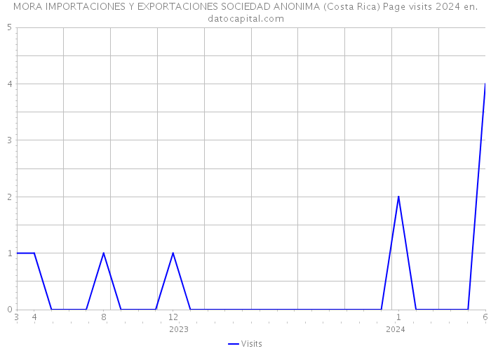MORA IMPORTACIONES Y EXPORTACIONES SOCIEDAD ANONIMA (Costa Rica) Page visits 2024 