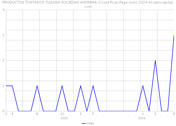 PRODUCTOS TOSTADOS TIQUISIA SOCIEDAD ANONIMA (Costa Rica) Page visits 2024 