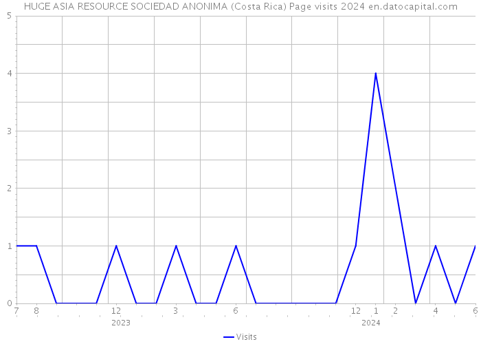 HUGE ASIA RESOURCE SOCIEDAD ANONIMA (Costa Rica) Page visits 2024 