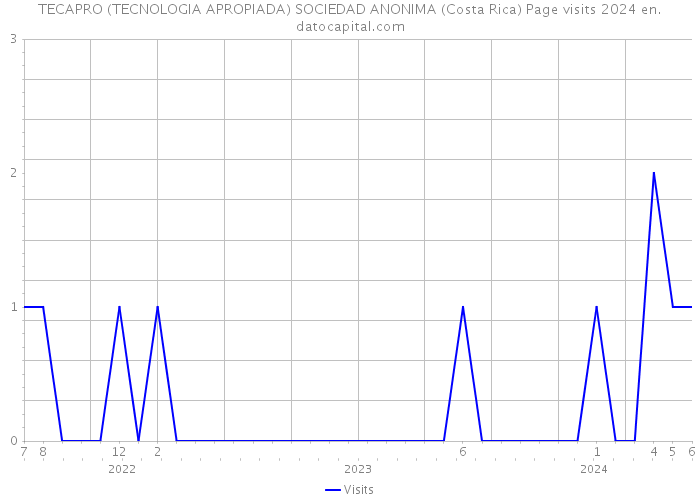 TECAPRO (TECNOLOGIA APROPIADA) SOCIEDAD ANONIMA (Costa Rica) Page visits 2024 