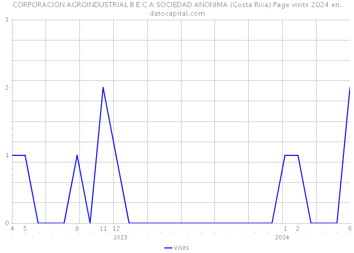 CORPORACION AGROINDUSTRIAL B E C A SOCIEDAD ANONIMA (Costa Rica) Page visits 2024 
