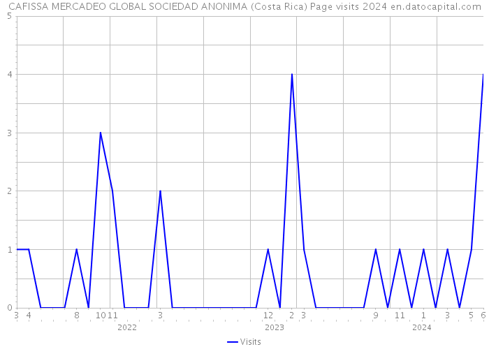 CAFISSA MERCADEO GLOBAL SOCIEDAD ANONIMA (Costa Rica) Page visits 2024 
