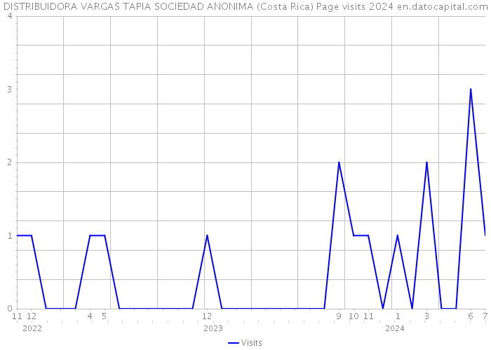 DISTRIBUIDORA VARGAS TAPIA SOCIEDAD ANONIMA (Costa Rica) Page visits 2024 