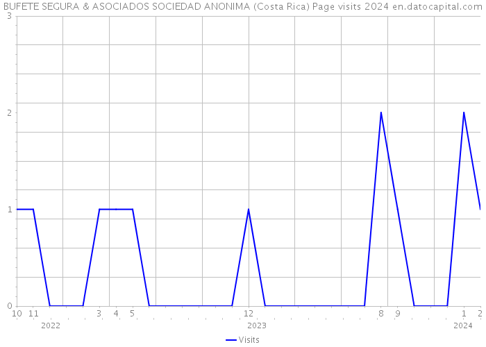 BUFETE SEGURA & ASOCIADOS SOCIEDAD ANONIMA (Costa Rica) Page visits 2024 