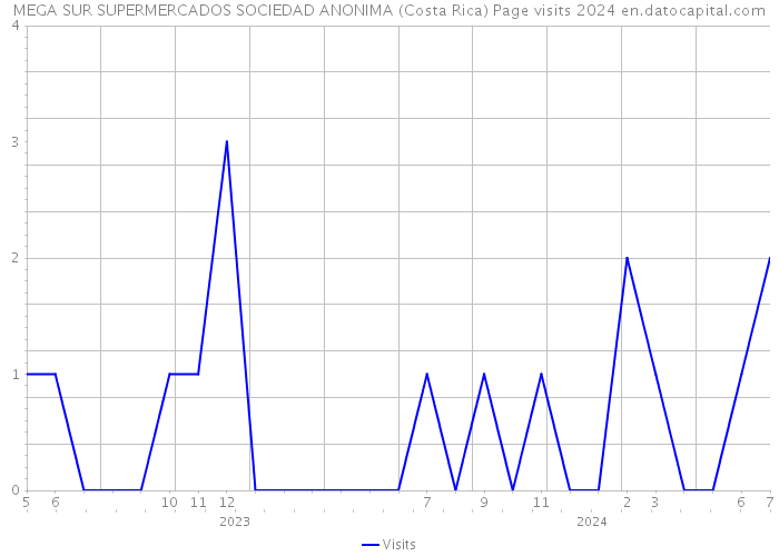 MEGA SUR SUPERMERCADOS SOCIEDAD ANONIMA (Costa Rica) Page visits 2024 