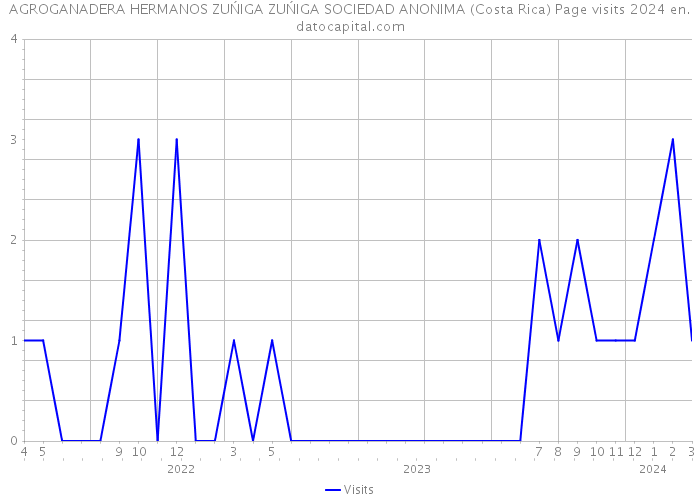 AGROGANADERA HERMANOS ZUŃIGA ZUŃIGA SOCIEDAD ANONIMA (Costa Rica) Page visits 2024 