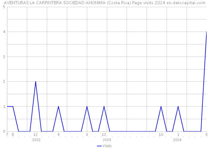 AVENTURAS LA CARPINTERA SOCIEDAD ANONIMA (Costa Rica) Page visits 2024 