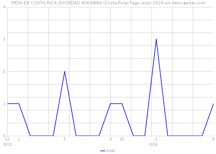 IPESA DE COSTA RICA SOCIEDAD ANONIMA (Costa Rica) Page visits 2024 