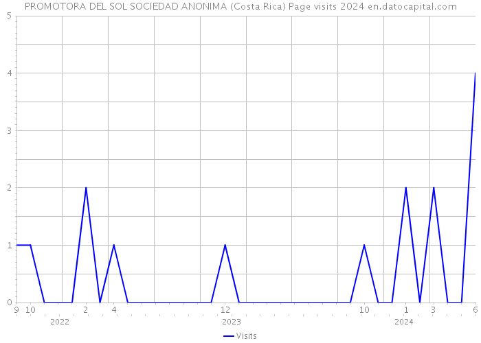 PROMOTORA DEL SOL SOCIEDAD ANONIMA (Costa Rica) Page visits 2024 