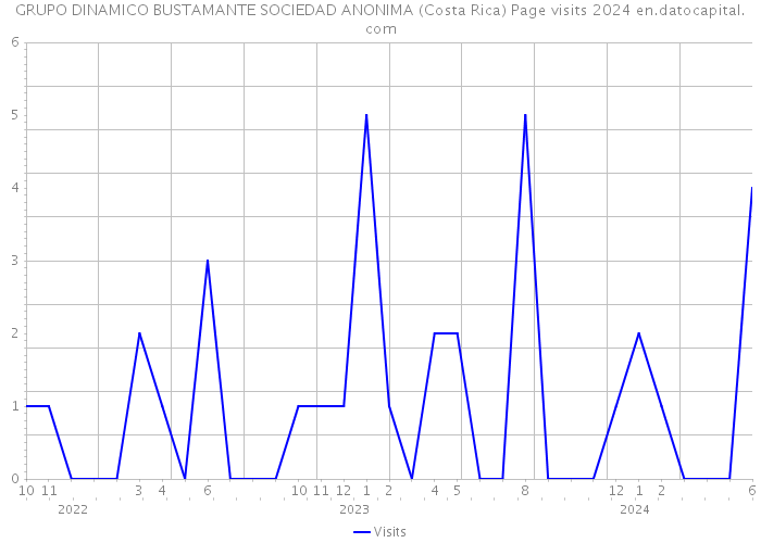 GRUPO DINAMICO BUSTAMANTE SOCIEDAD ANONIMA (Costa Rica) Page visits 2024 