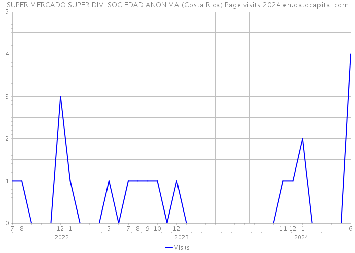 SUPER MERCADO SUPER DIVI SOCIEDAD ANONIMA (Costa Rica) Page visits 2024 