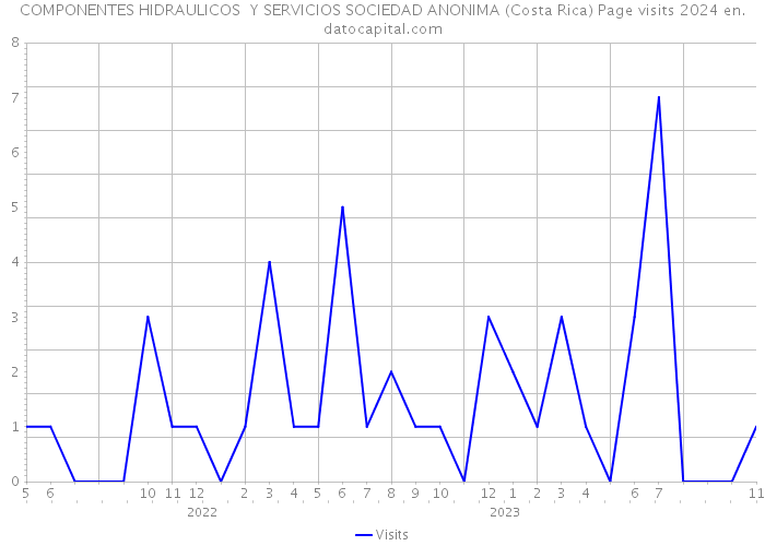 COMPONENTES HIDRAULICOS Y SERVICIOS SOCIEDAD ANONIMA (Costa Rica) Page visits 2024 