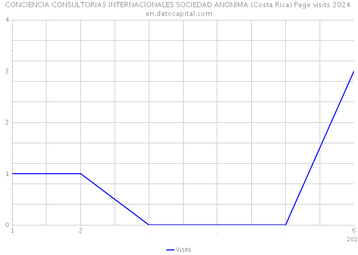 CONCIENCIA CONSULTORIAS INTERNACIONALES SOCIEDAD ANONIMA (Costa Rica) Page visits 2024 