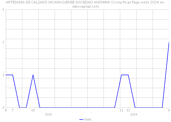 ARTESANIA DE CALZADO NICARAGUENSE SOCIEDAD ANONIMA (Costa Rica) Page visits 2024 