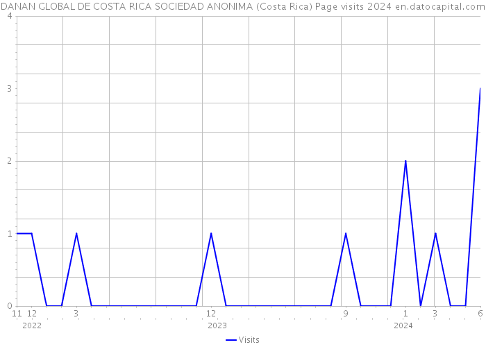 DANAN GLOBAL DE COSTA RICA SOCIEDAD ANONIMA (Costa Rica) Page visits 2024 
