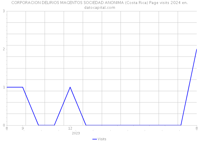 CORPORACION DELIRIOS MAGENTOS SOCIEDAD ANONIMA (Costa Rica) Page visits 2024 