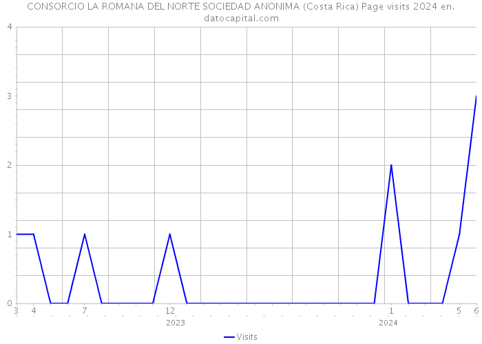 CONSORCIO LA ROMANA DEL NORTE SOCIEDAD ANONIMA (Costa Rica) Page visits 2024 