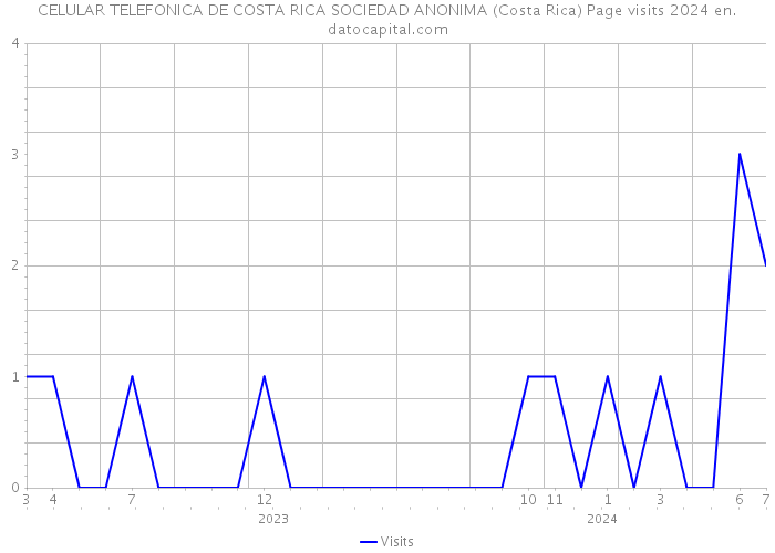 CELULAR TELEFONICA DE COSTA RICA SOCIEDAD ANONIMA (Costa Rica) Page visits 2024 