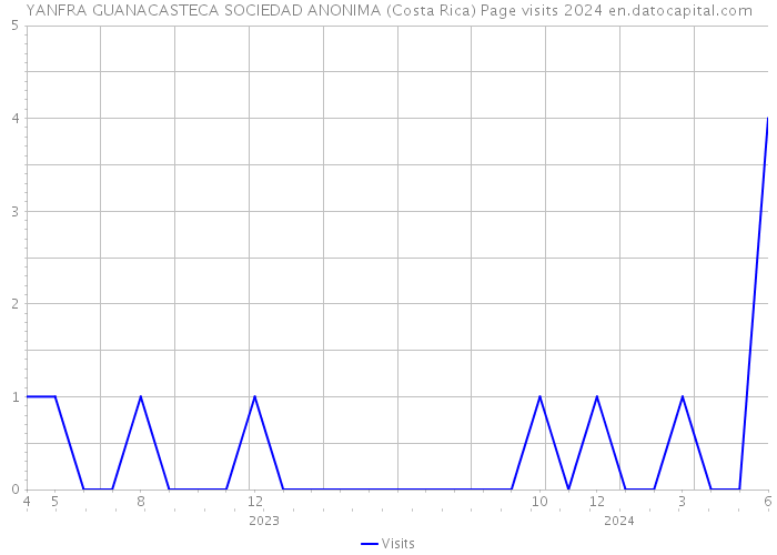 YANFRA GUANACASTECA SOCIEDAD ANONIMA (Costa Rica) Page visits 2024 