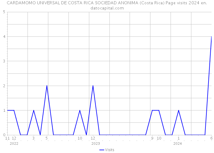 CARDAMOMO UNIVERSAL DE COSTA RICA SOCIEDAD ANONIMA (Costa Rica) Page visits 2024 