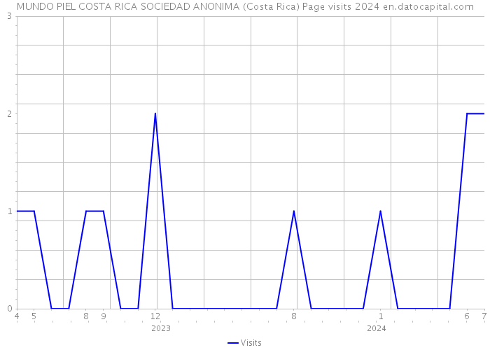 MUNDO PIEL COSTA RICA SOCIEDAD ANONIMA (Costa Rica) Page visits 2024 