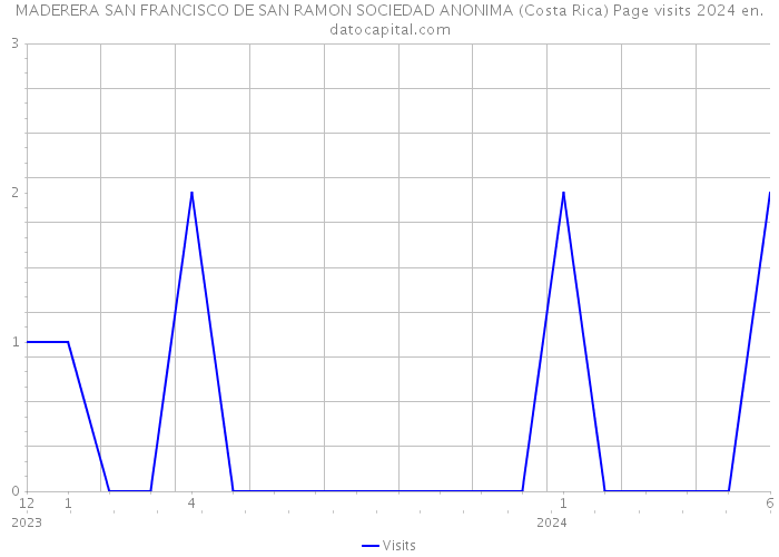 MADERERA SAN FRANCISCO DE SAN RAMON SOCIEDAD ANONIMA (Costa Rica) Page visits 2024 
