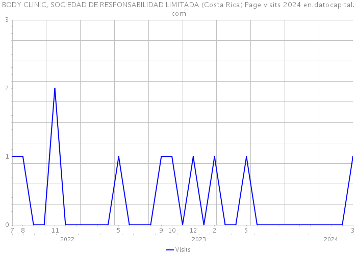 BODY CLINIC, SOCIEDAD DE RESPONSABILIDAD LIMITADA (Costa Rica) Page visits 2024 