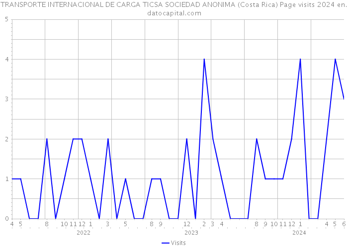 TRANSPORTE INTERNACIONAL DE CARGA TICSA SOCIEDAD ANONIMA (Costa Rica) Page visits 2024 