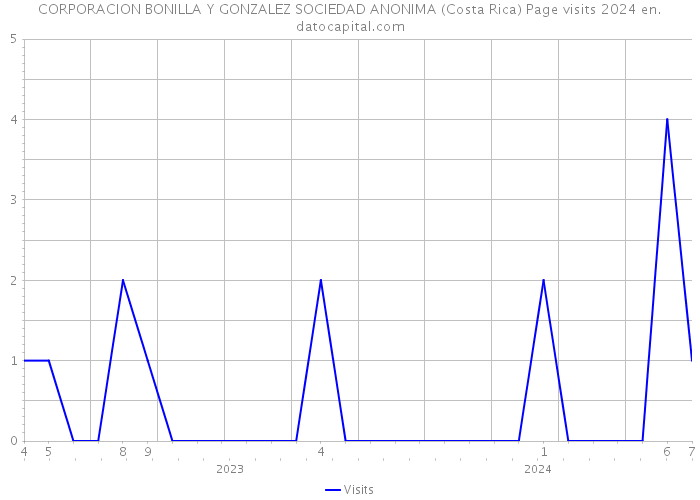 CORPORACION BONILLA Y GONZALEZ SOCIEDAD ANONIMA (Costa Rica) Page visits 2024 