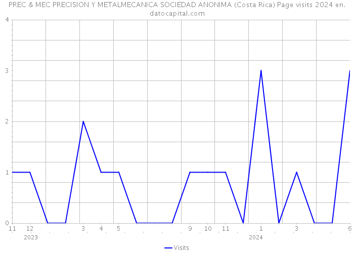 PREC & MEC PRECISION Y METALMECANICA SOCIEDAD ANONIMA (Costa Rica) Page visits 2024 
