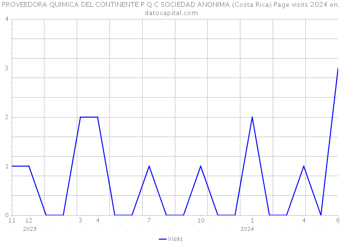 PROVEEDORA QUIMICA DEL CONTINENTE P Q C SOCIEDAD ANONIMA (Costa Rica) Page visits 2024 