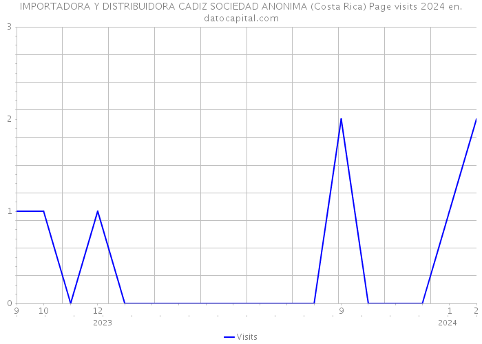 IMPORTADORA Y DISTRIBUIDORA CADIZ SOCIEDAD ANONIMA (Costa Rica) Page visits 2024 