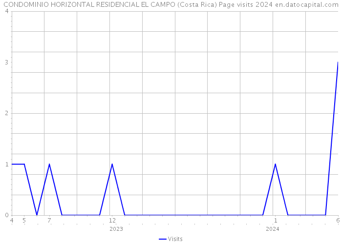 CONDOMINIO HORIZONTAL RESIDENCIAL EL CAMPO (Costa Rica) Page visits 2024 