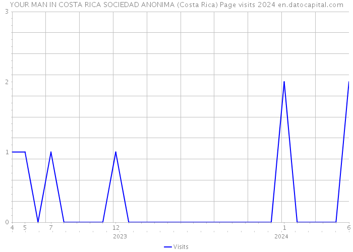 YOUR MAN IN COSTA RICA SOCIEDAD ANONIMA (Costa Rica) Page visits 2024 