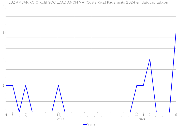 LUZ AMBAR ROJO RUBI SOCIEDAD ANONIMA (Costa Rica) Page visits 2024 