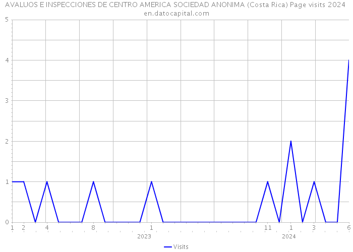 AVALUOS E INSPECCIONES DE CENTRO AMERICA SOCIEDAD ANONIMA (Costa Rica) Page visits 2024 