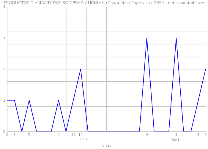 PRODUCTOS DIAMANTADOS SOCIEDAD ANONIMA (Costa Rica) Page visits 2024 