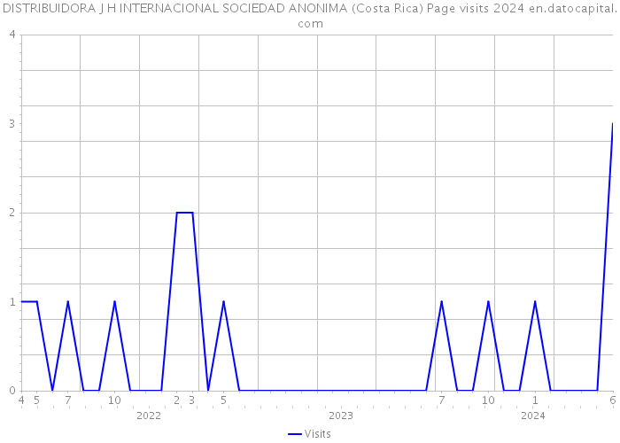 DISTRIBUIDORA J H INTERNACIONAL SOCIEDAD ANONIMA (Costa Rica) Page visits 2024 