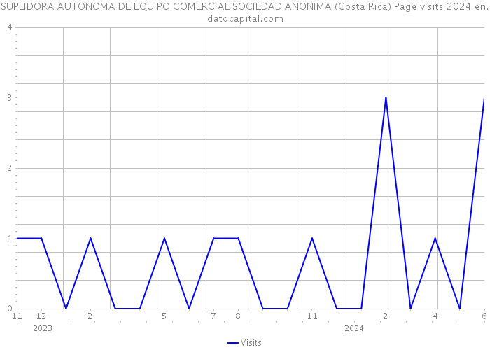 SUPLIDORA AUTONOMA DE EQUIPO COMERCIAL SOCIEDAD ANONIMA (Costa Rica) Page visits 2024 
