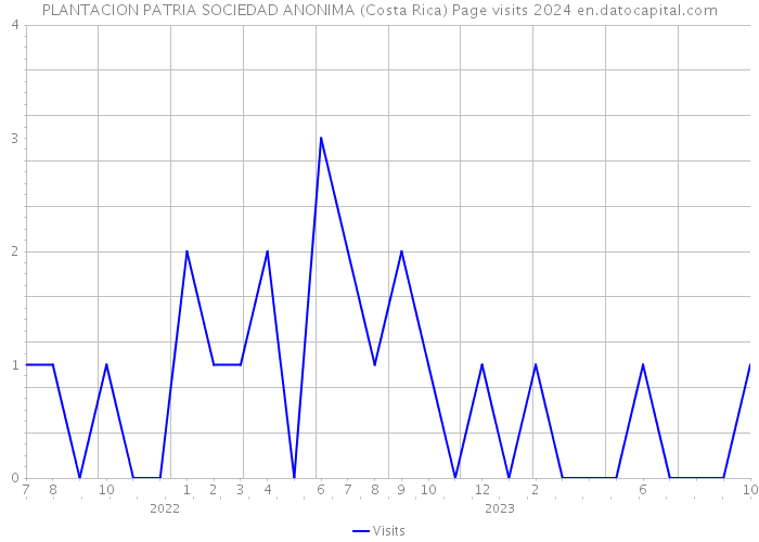 PLANTACION PATRIA SOCIEDAD ANONIMA (Costa Rica) Page visits 2024 