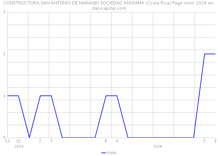 CONSTRUCTORA SAN ANTONIO DE NARANJO SOCIEDAD ANONIMA (Costa Rica) Page visits 2024 