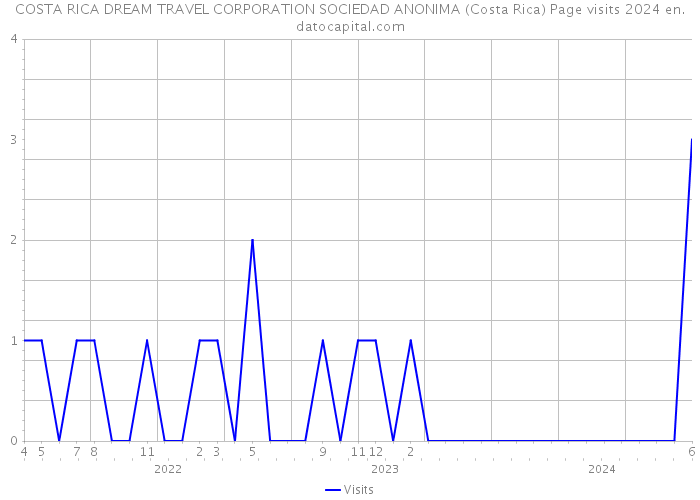 COSTA RICA DREAM TRAVEL CORPORATION SOCIEDAD ANONIMA (Costa Rica) Page visits 2024 