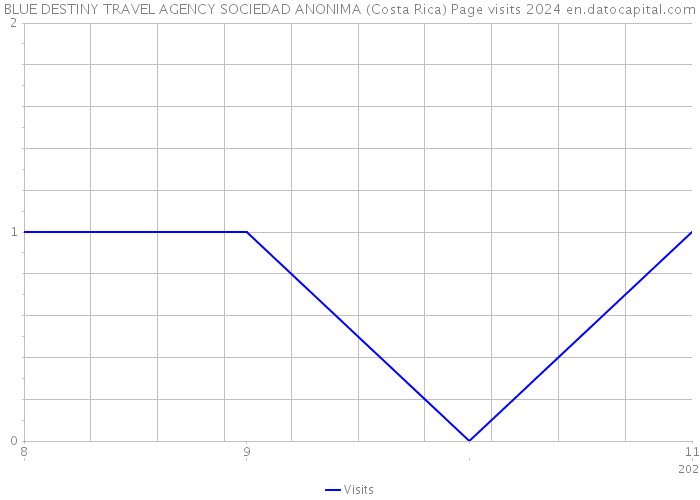 BLUE DESTINY TRAVEL AGENCY SOCIEDAD ANONIMA (Costa Rica) Page visits 2024 