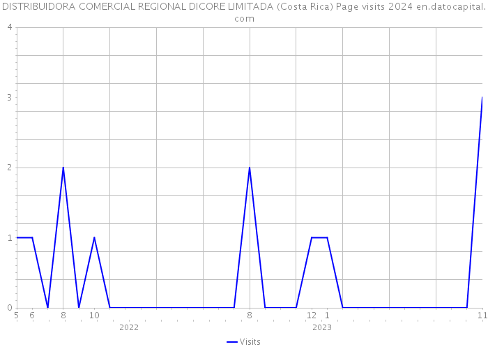 DISTRIBUIDORA COMERCIAL REGIONAL DICORE LIMITADA (Costa Rica) Page visits 2024 